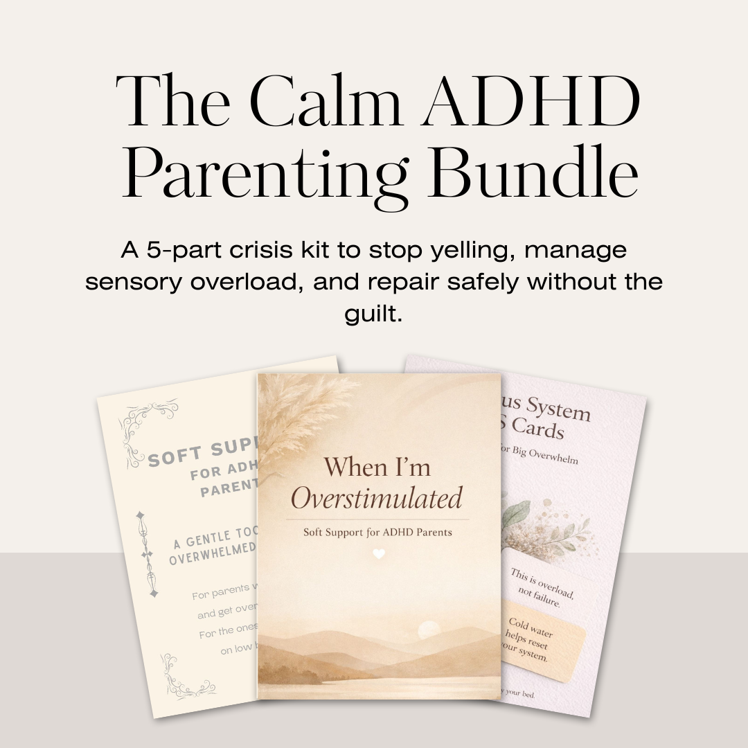 the calm adhd parenting bundle: a gentle system to stop yelling & manage overstimulation